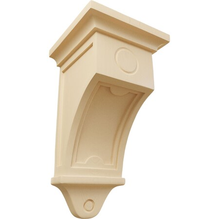 Ekena Millwork 7 1/2"W x 7 1/2"D x 14"H Arts and Crafts Corbel, Maple COR07X07X14ARMA